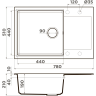 Мойка OMOIKIRI DAISEN 78-MA Artgranit/марципан 4993322